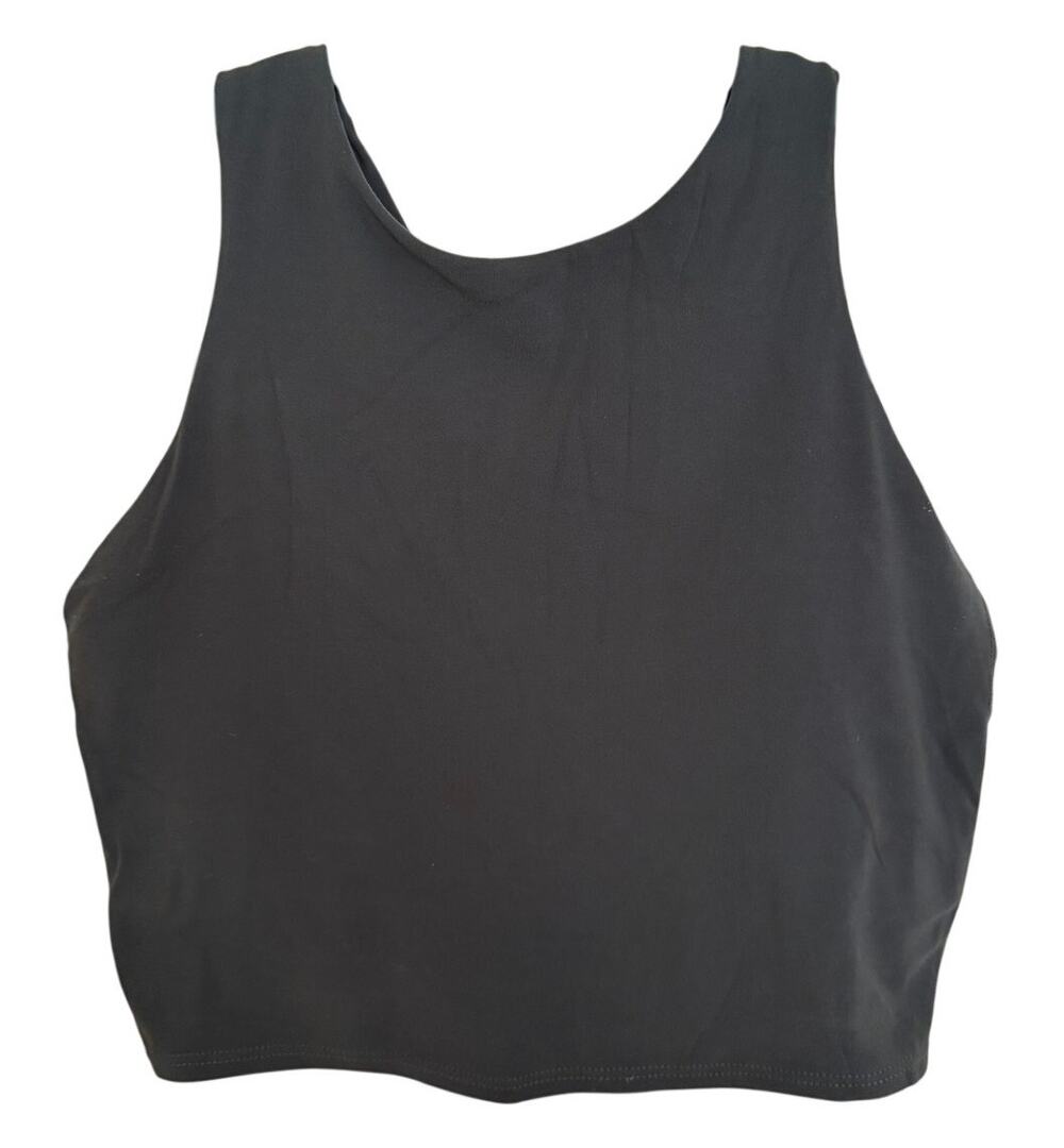 Athleta Gray Conscious Crop Top Shelf Bra Size XS Athleisure Sportswear Workout
